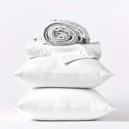 Coyuchi Organic Sheet Set Cloud Soft Sateen White Size Queen