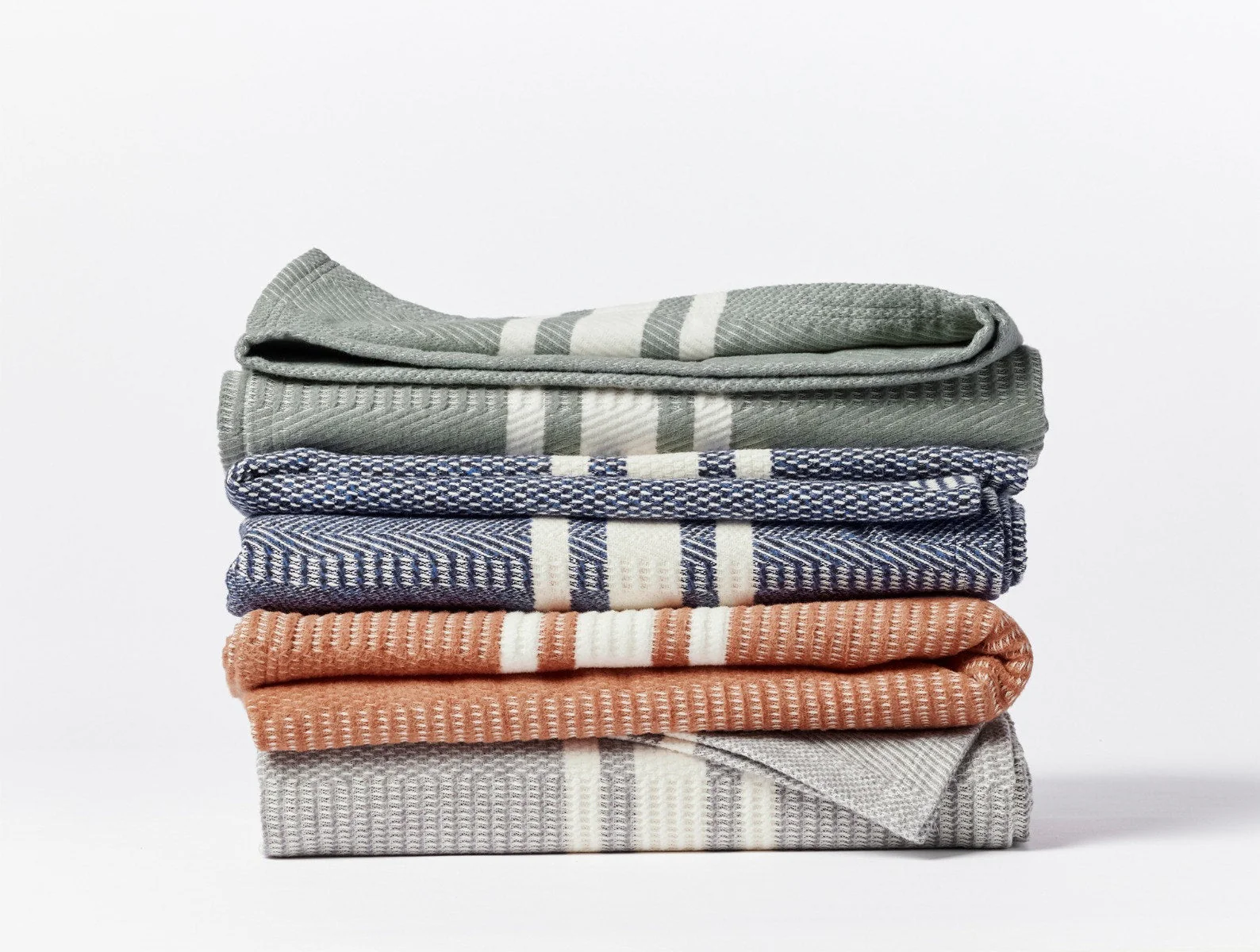 Coyuchi Organic Throw Blanket Brushed Cotton Soft Ivory 50" × 60"